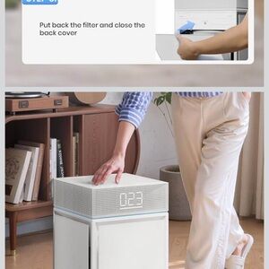 White Air Purifier with Digital Display
